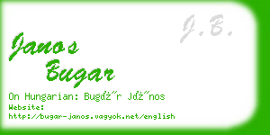 janos bugar business card